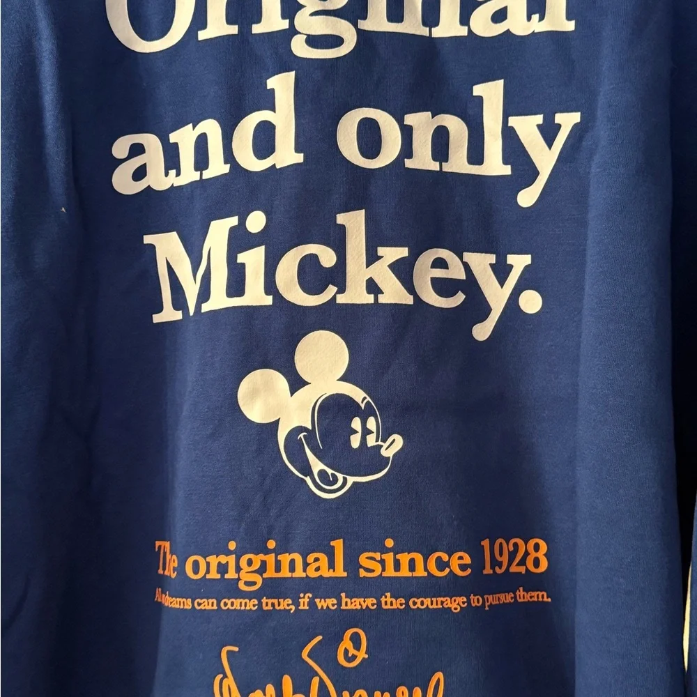 Final Sale! NWT Disney 100 Years  “Original & only Mickey” Hoodie Sweater SIze M - Picture 7 of 10